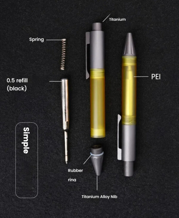 Artismech Ultra Light Mini Titanium PEI Tactical Pen - Image 5