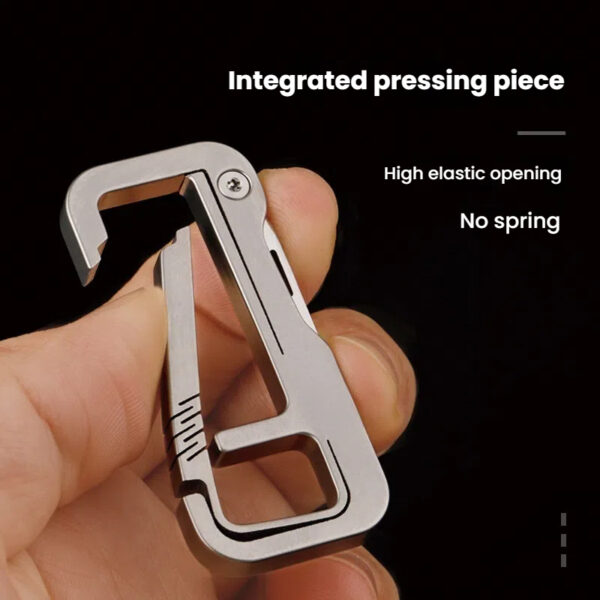 Artismech  OEM Outdoor Titanium Carabiner with Knife - Image 4