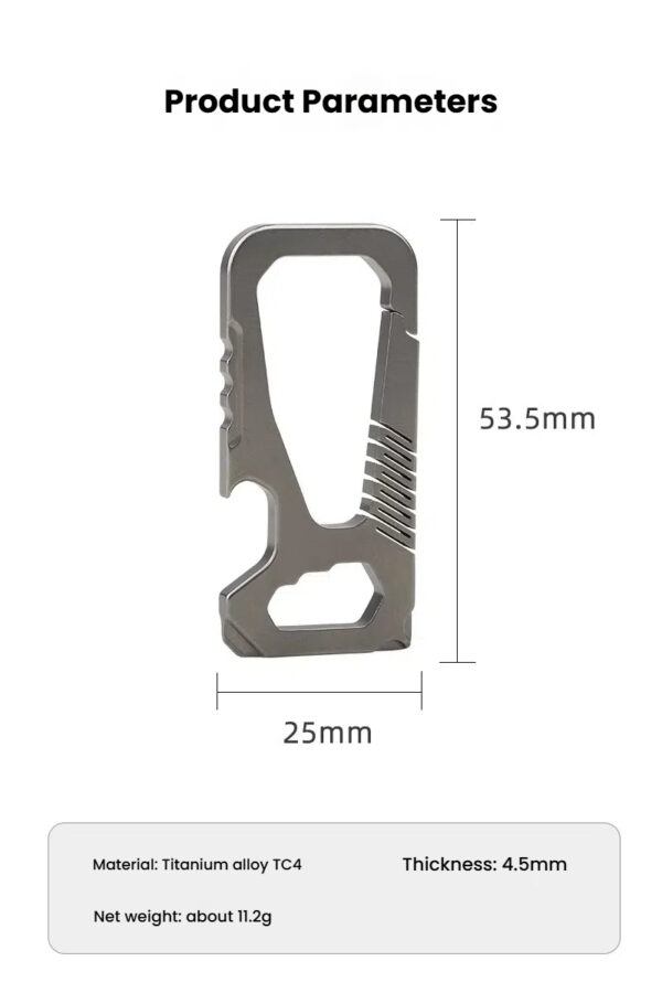 Artismech Titanium Keychain for Everyday Carry EDC Use - Image 6