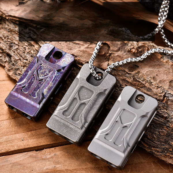 120 Decibel Outdoor Emergency Titanium Whistle - Image 2